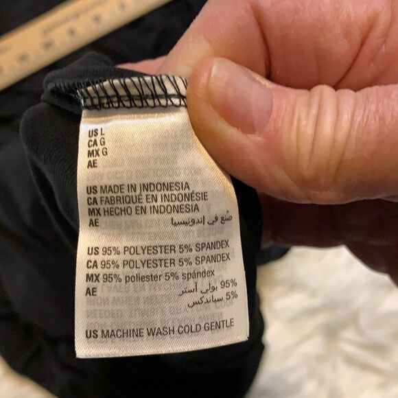 Charter Club Large Black 3/4 sleeve wrap dress. - Picture 9 of 11